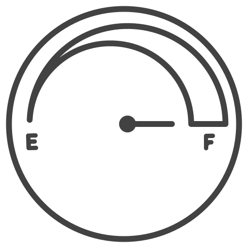 Fuel, fuel full, meter, gas, gasoline, gauge, tank icon